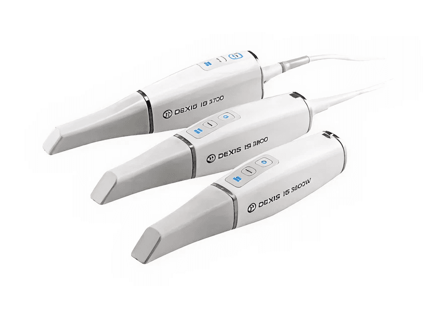 Dentist using an intraoral scanner