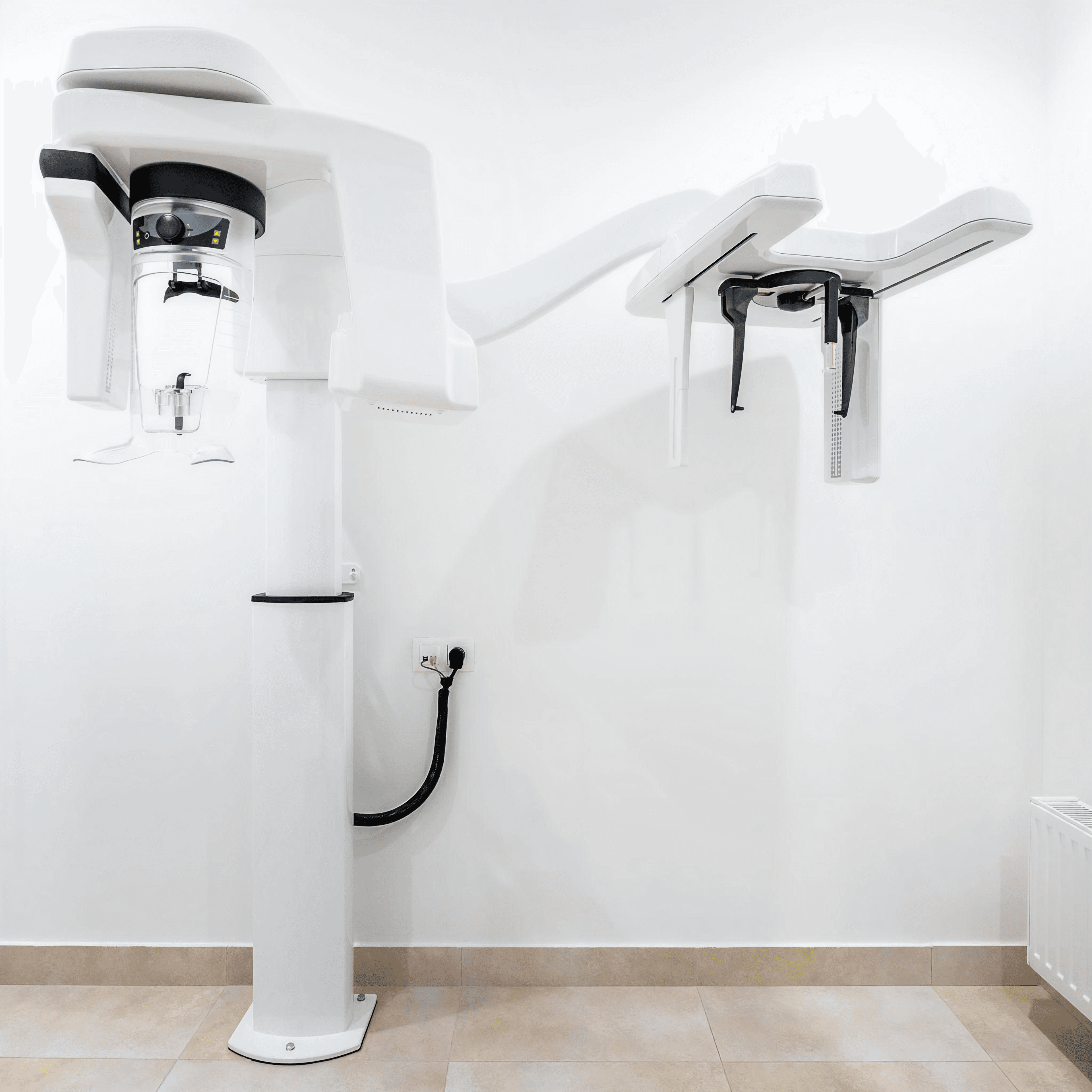Digital dental X-ray on screen