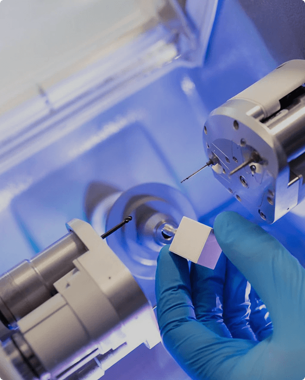 Cortical implant procedure in progress